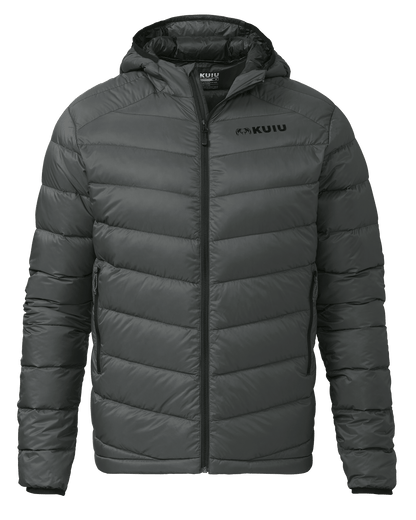 Super Down LT Hooded Jacket | Gunmetal