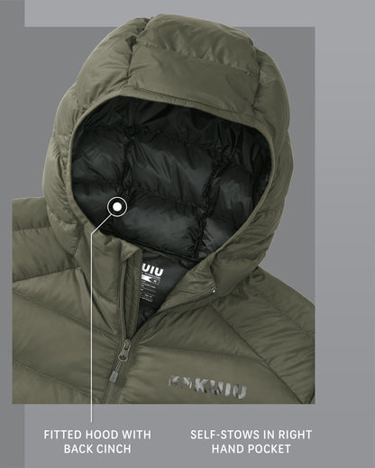 Super Down LT Hooded Jacket | Ash