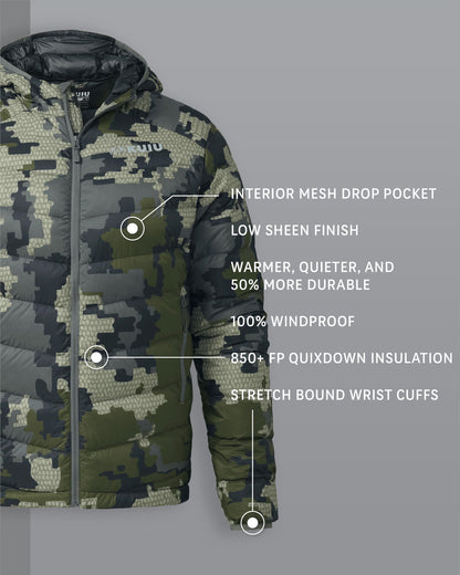 Super Down LT Hooded Jacket | Verde