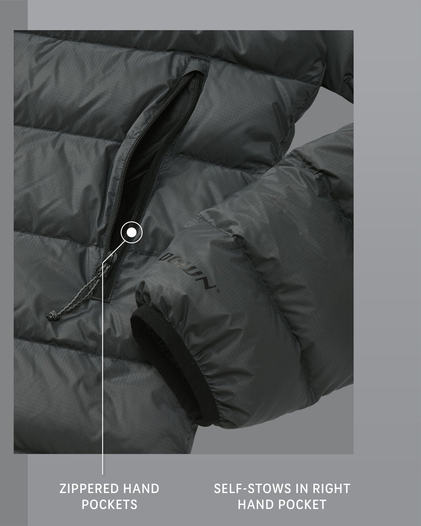 Outlet Super Down LT Jacket | Gunmetal