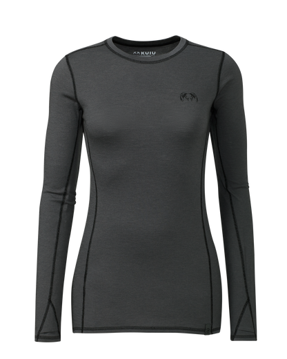 Women's ULTRA Merino 145 LS Crew | Gunmetal
