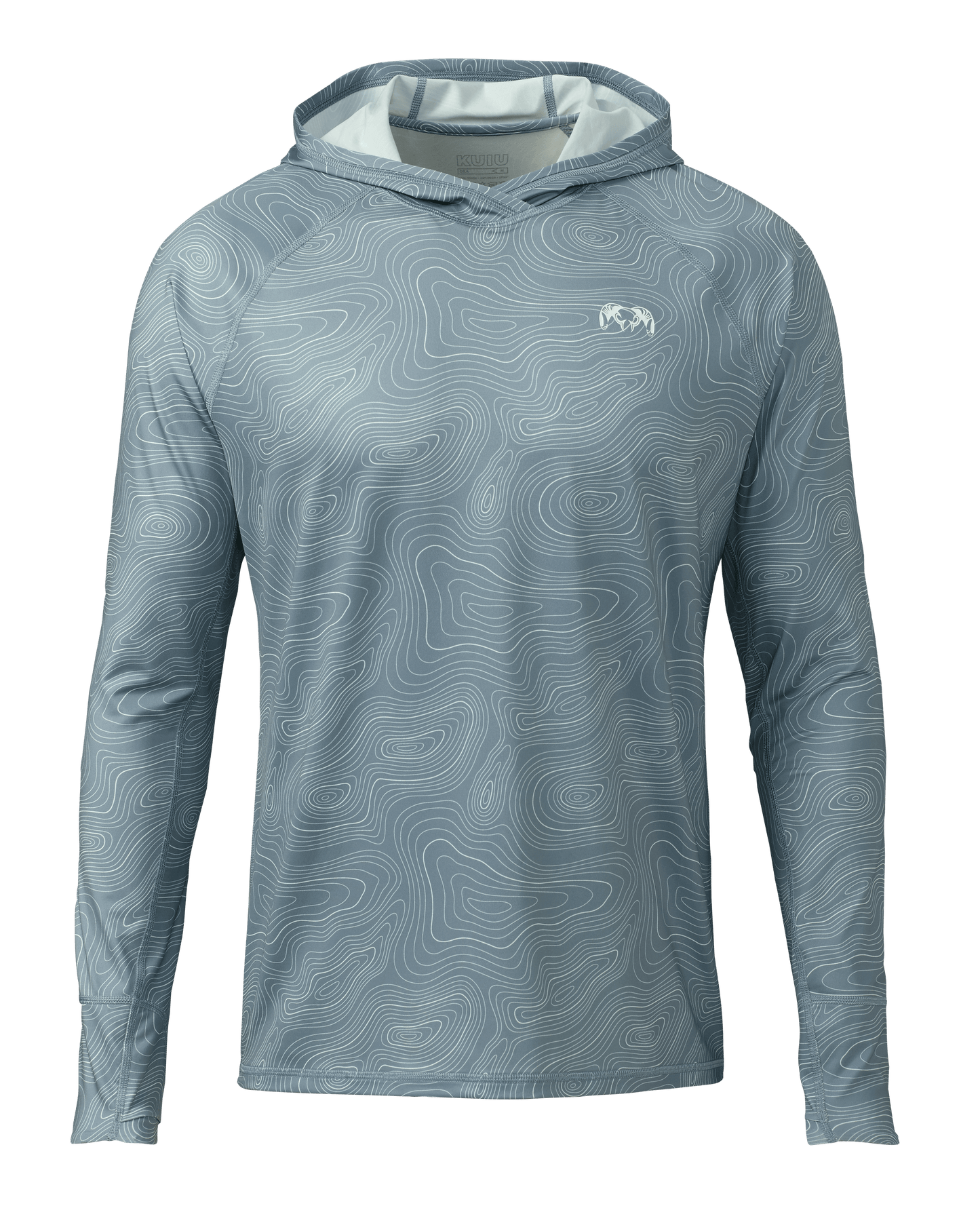 Gila LS Hoodie Topo | Glacier Topo Print