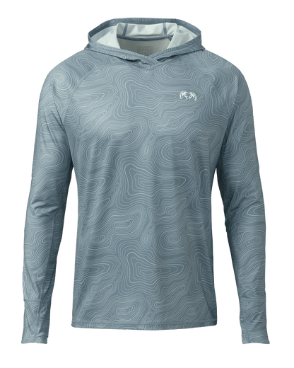 Gila LS Hoodie Topo | Glacier Topo Print