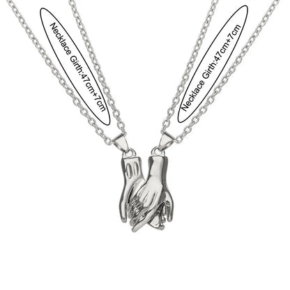 Hand-Holding Couples Necklace