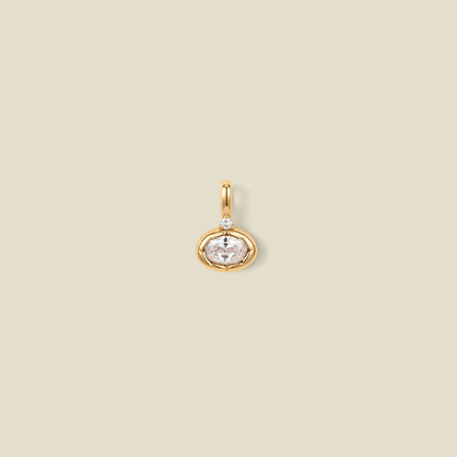 April Oval Birthstone Charm