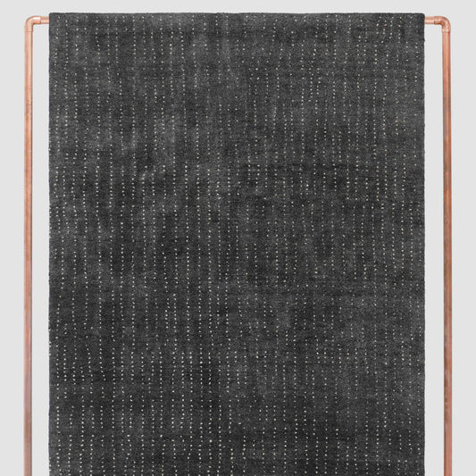 Atashi Hand-Knotted Area Rug - Stone Blue