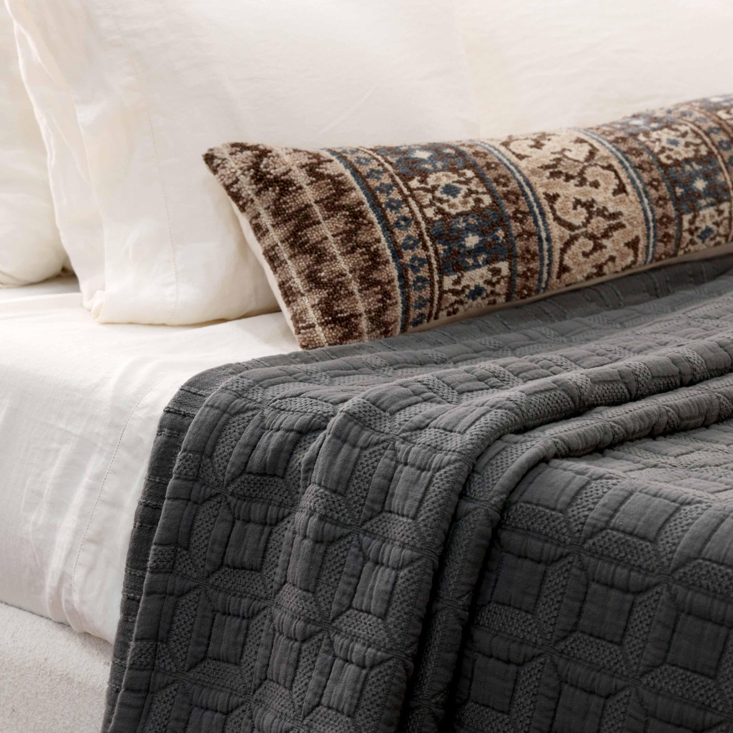 Ayla Organic Cotton Quilted Bed Blanket