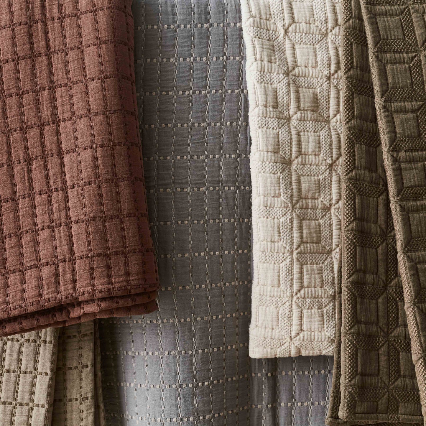 Ayla Organic Cotton Quilted Bed Blanket