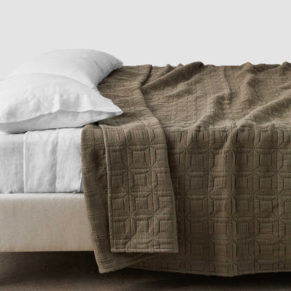 Ayla Organic Cotton Quilted Bed Blanket