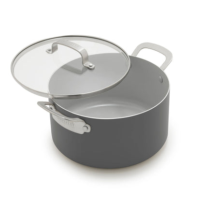 Bobby Flay by GreenPan Professional Ceramic Nonstick 6-Quart Stockpot with Lid | Graphite