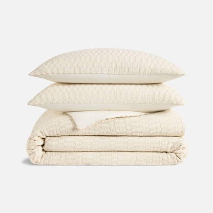 Woven Checkerboard Duvet Set