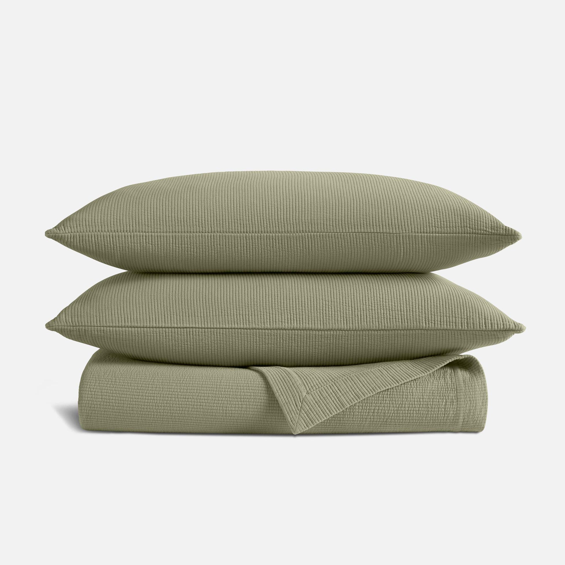 Ribbed Matelasse Quilt Set