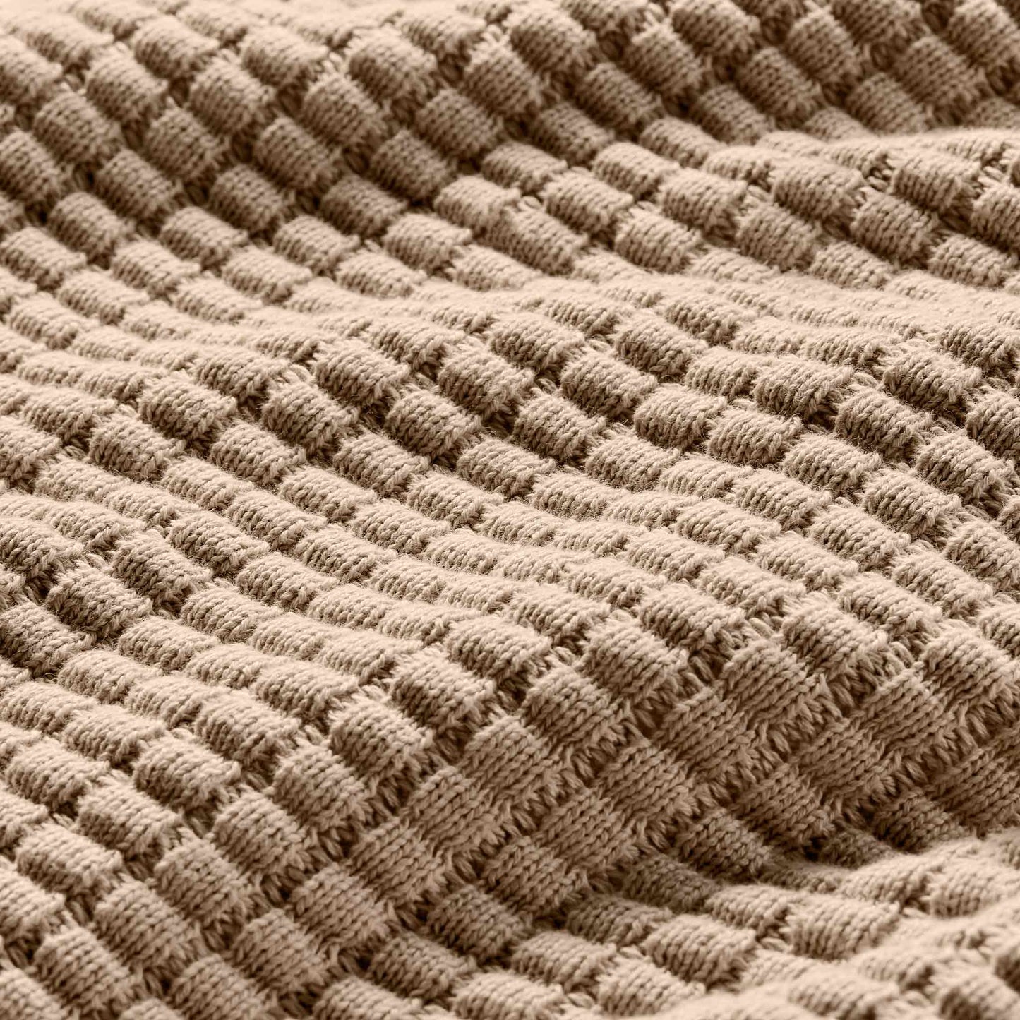 Grid Knit Cotton Throw Blanket - Last Call