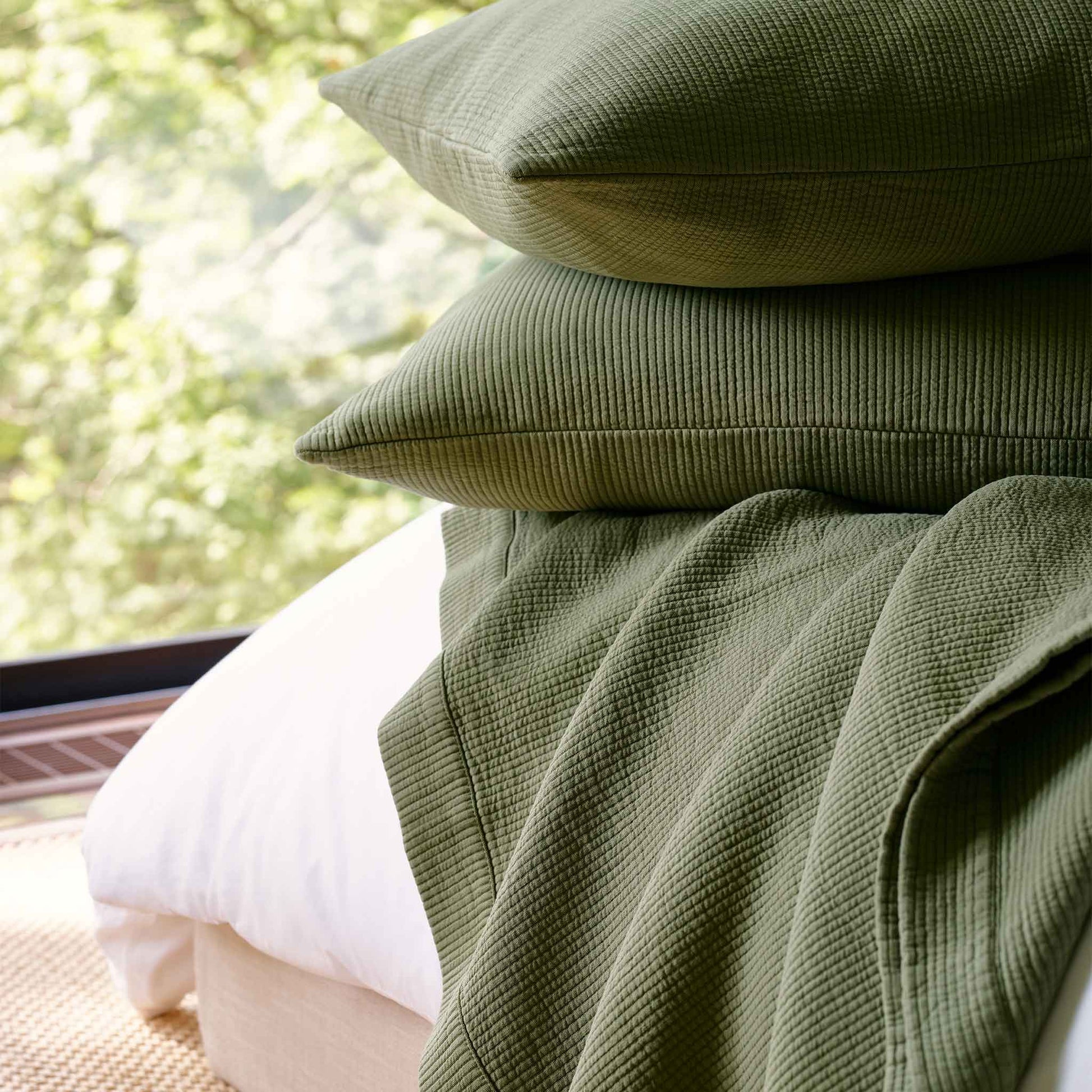 Ribbed Matelasse Sham Set