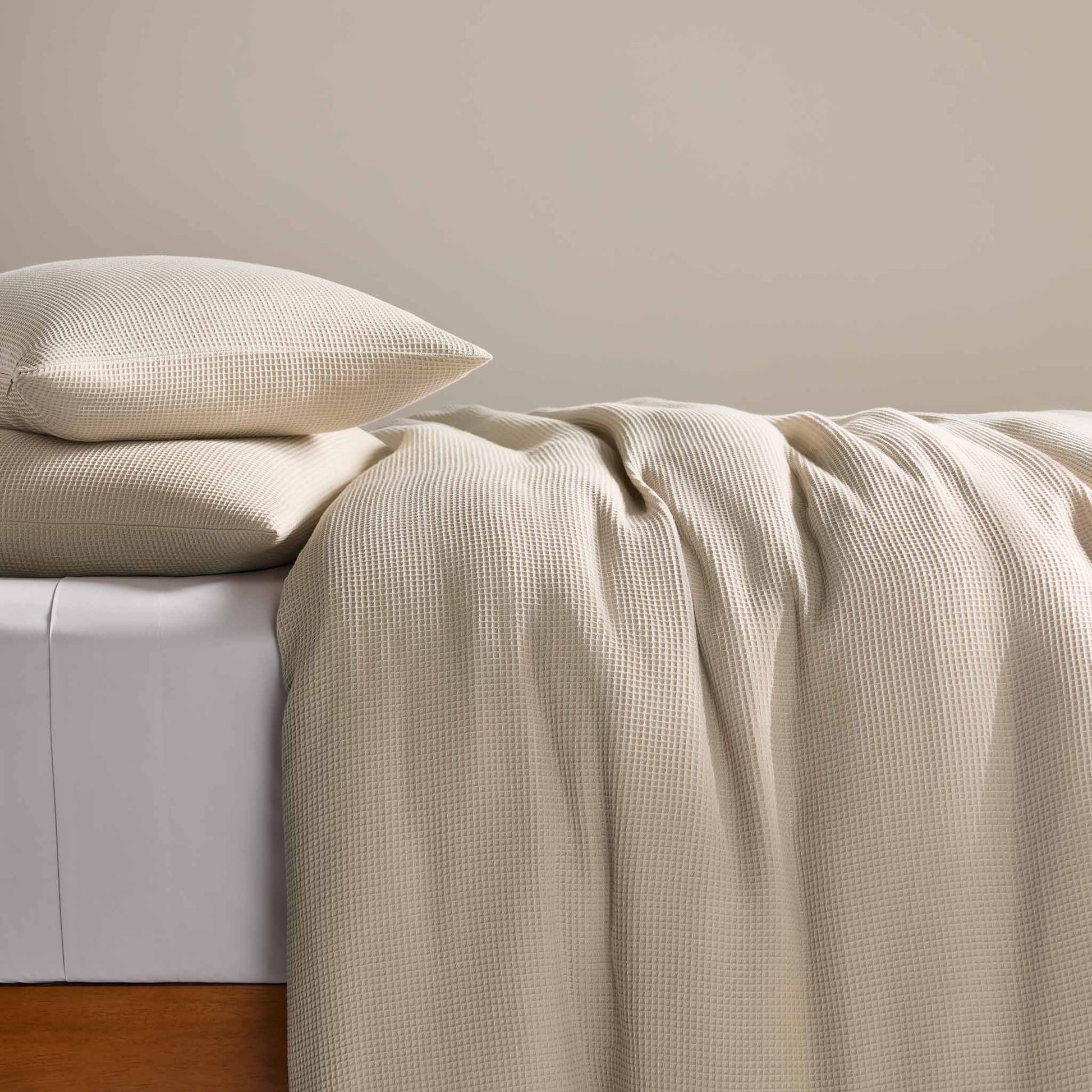 Micro Waffle Sham Set