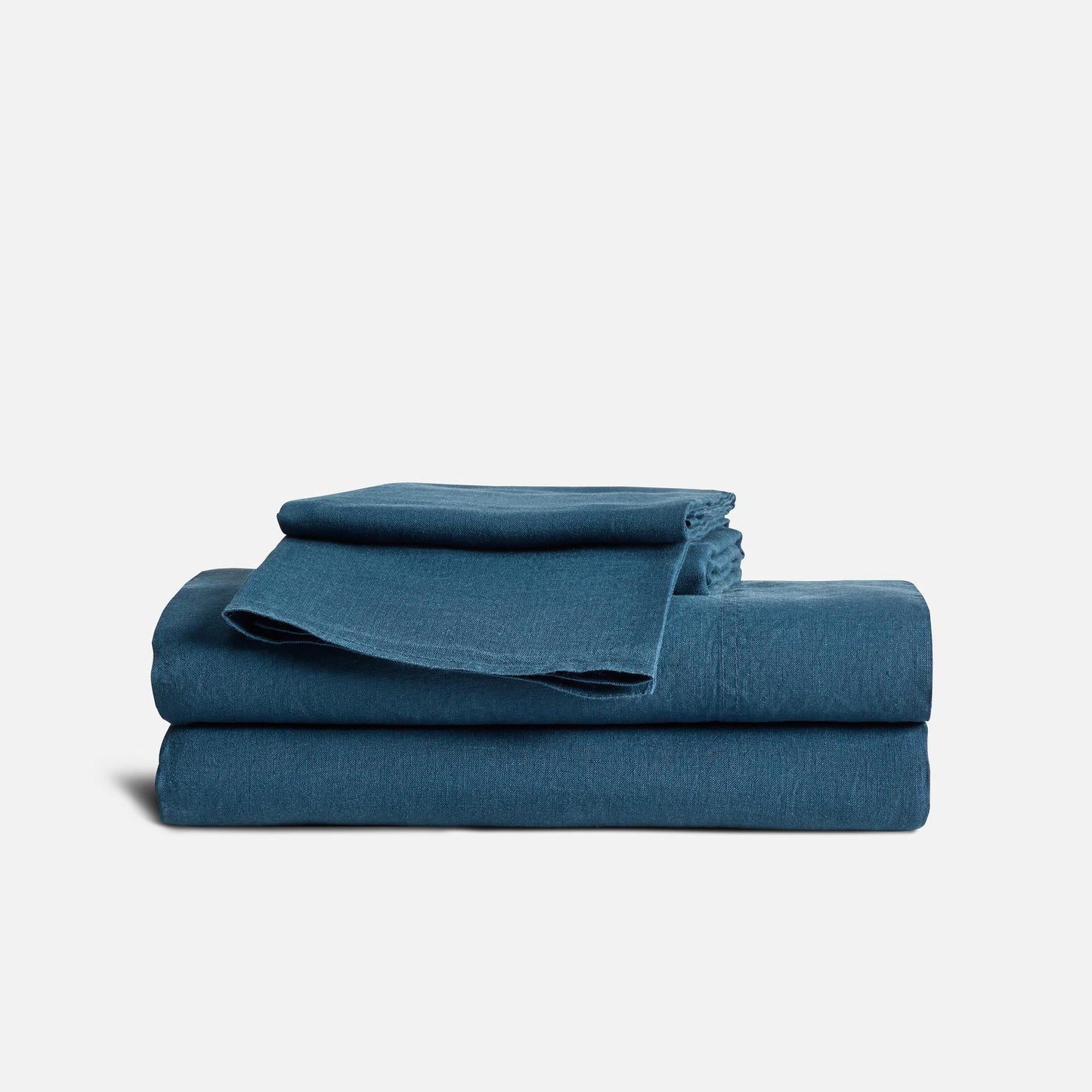 Set of 2 Washed European Linen Core Sheet Set Bundle