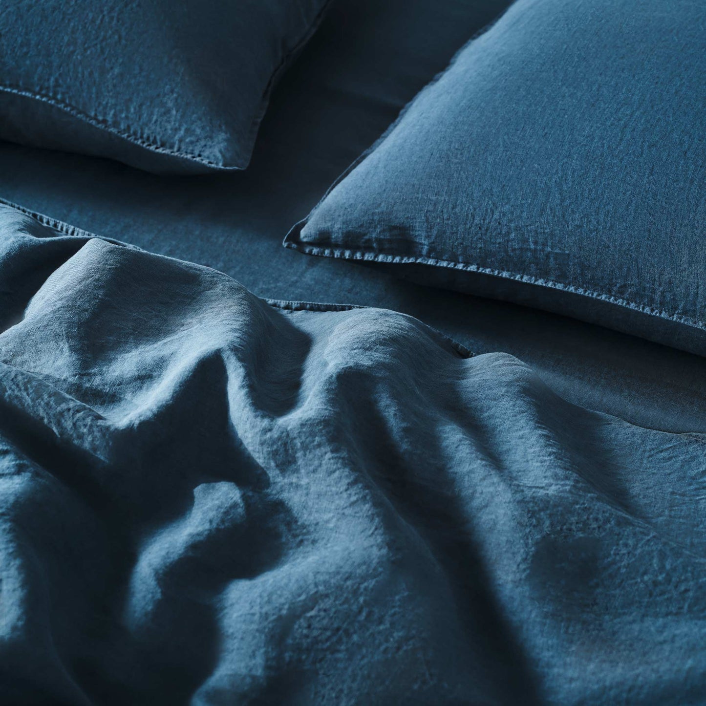 Set of 2 Washed European Linen Core Sheet Set Bundle