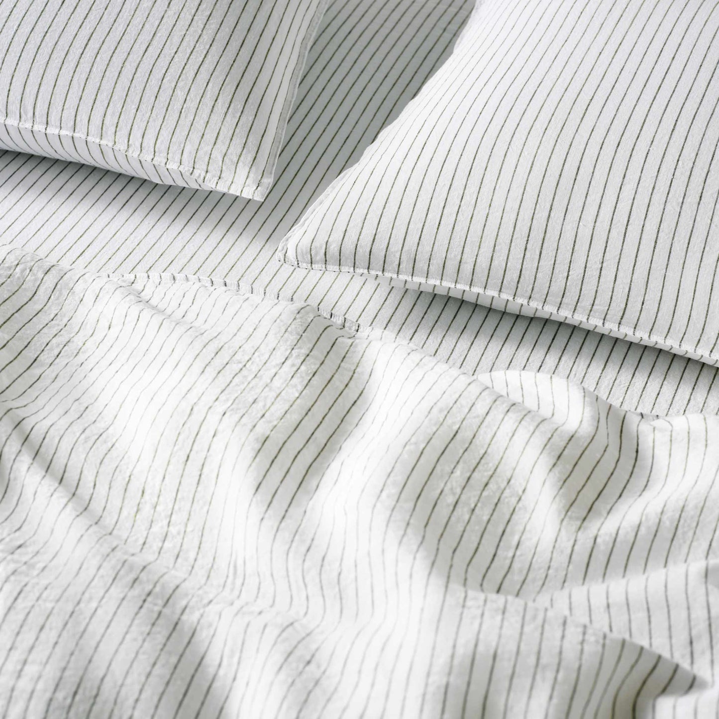 Set of 2 Washed European Linen Core Sheet Set Bundle