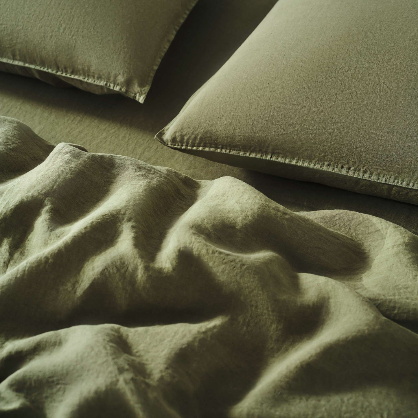 Set of 2 Washed European Linen Core Sheet Set Bundle