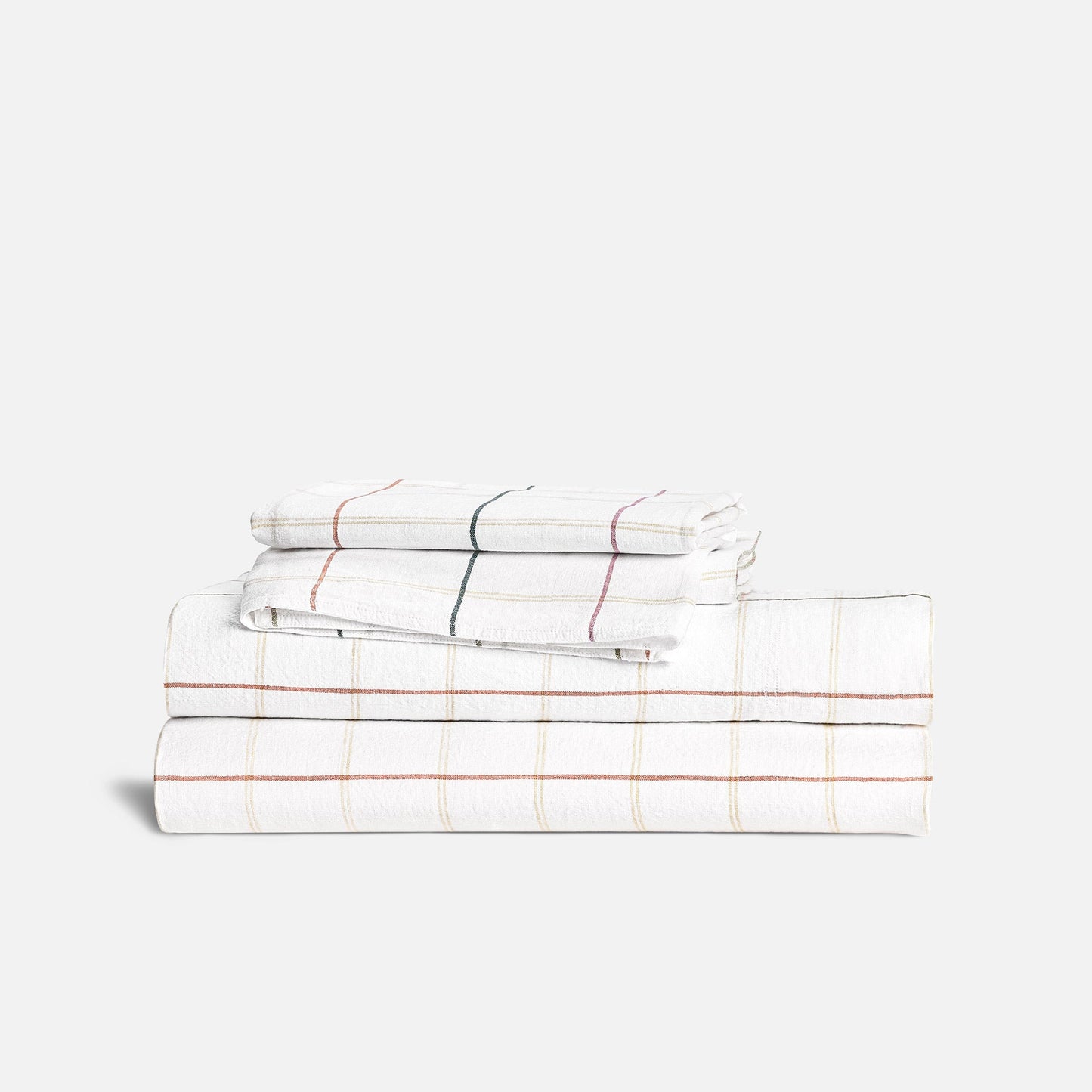 Set of 2 Washed European Linen Core Sheet Set Bundle