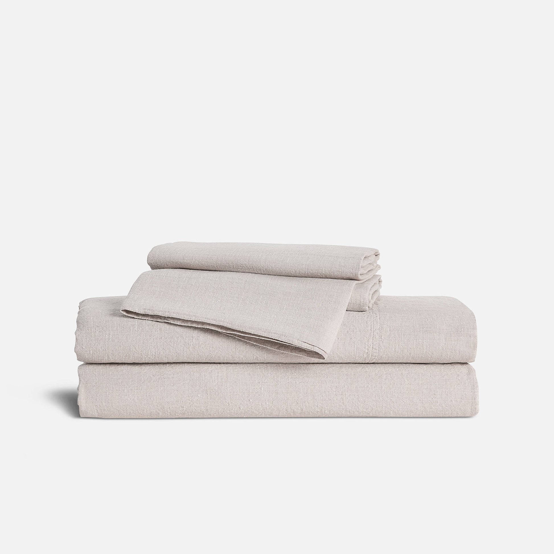 Set of 2 Washed European Linen Core Sheet Set Bundle