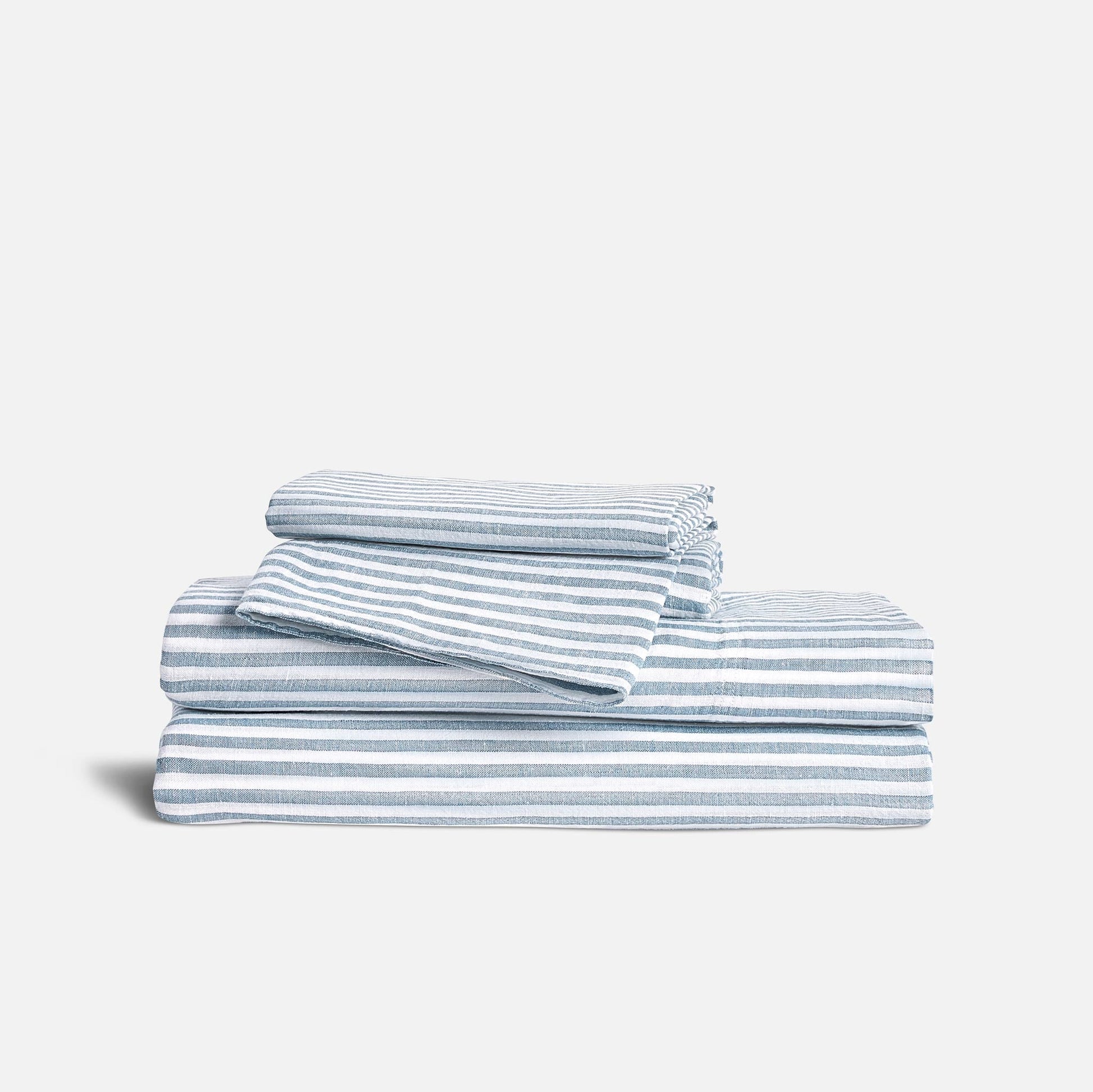 Set of 2 Washed European Linen Core Sheet Set Bundle