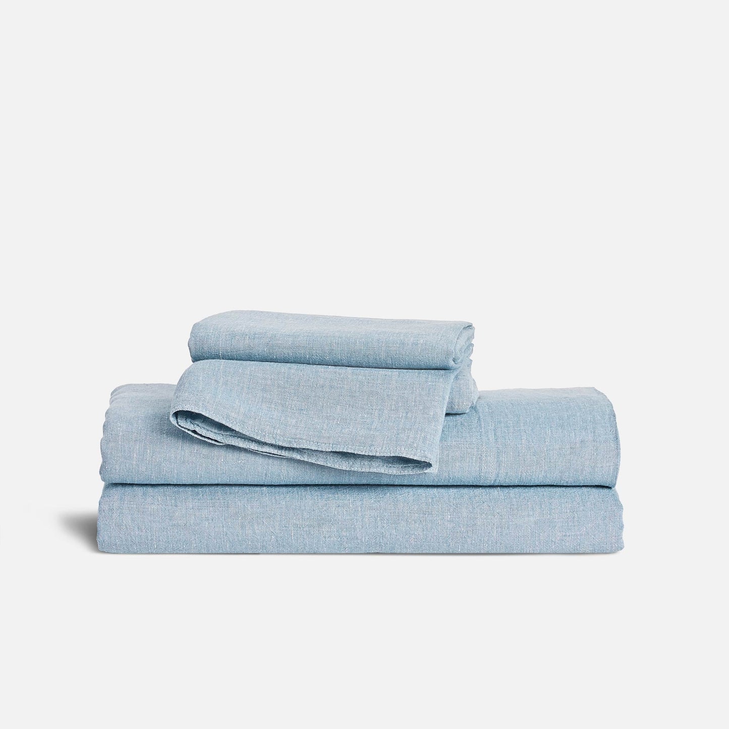 Set of 2 Washed European Linen Core Sheet Set Bundle