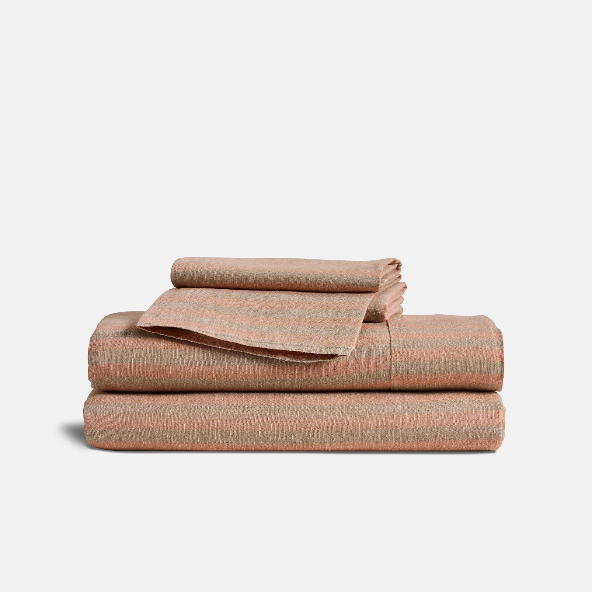 Set of 2 Washed European Linen Core Sheet Set Bundle