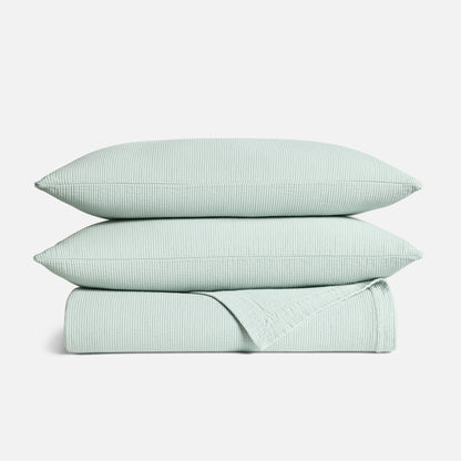 Ribbed Matelasse Quilt Set