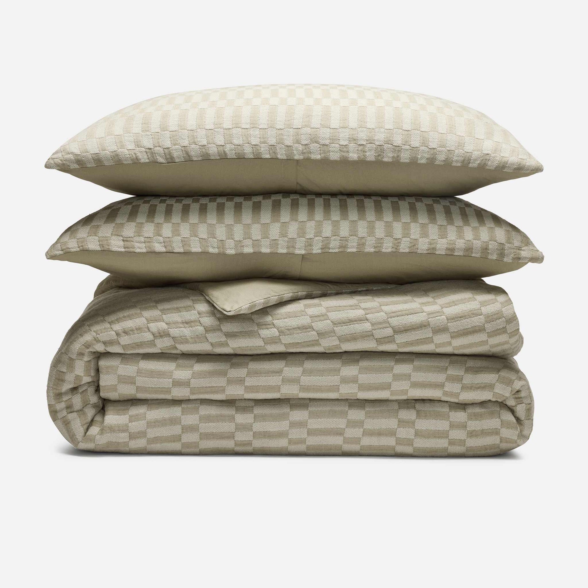Woven Checkerboard Duvet Set