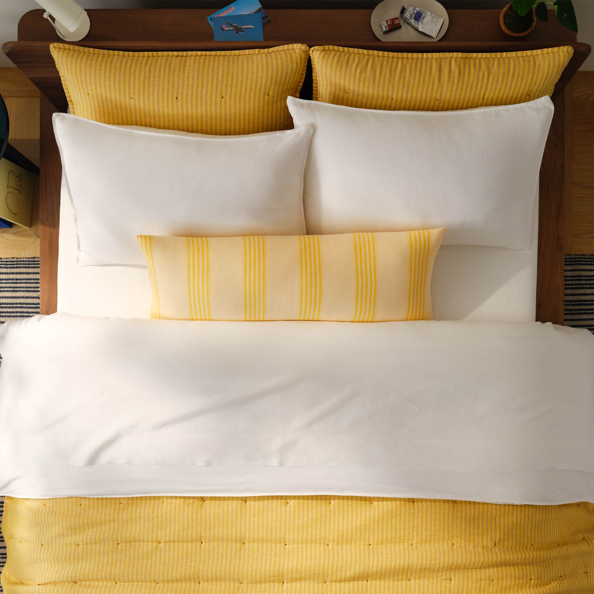 Set of 2 Washed European Linen Core Sheet Set Bundle