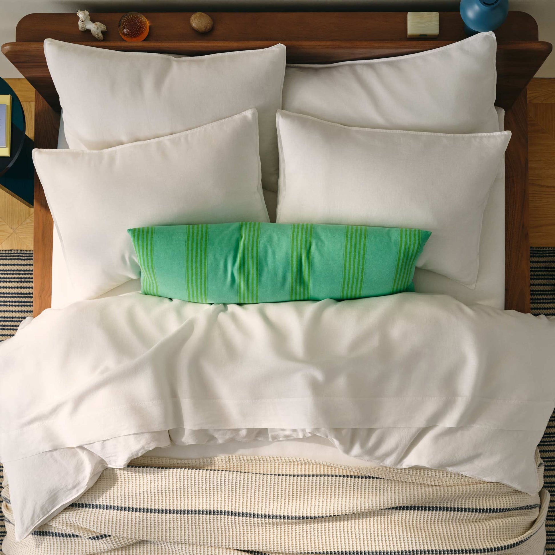 Set of 2 Washed European Linen Core Sheet Set Bundle