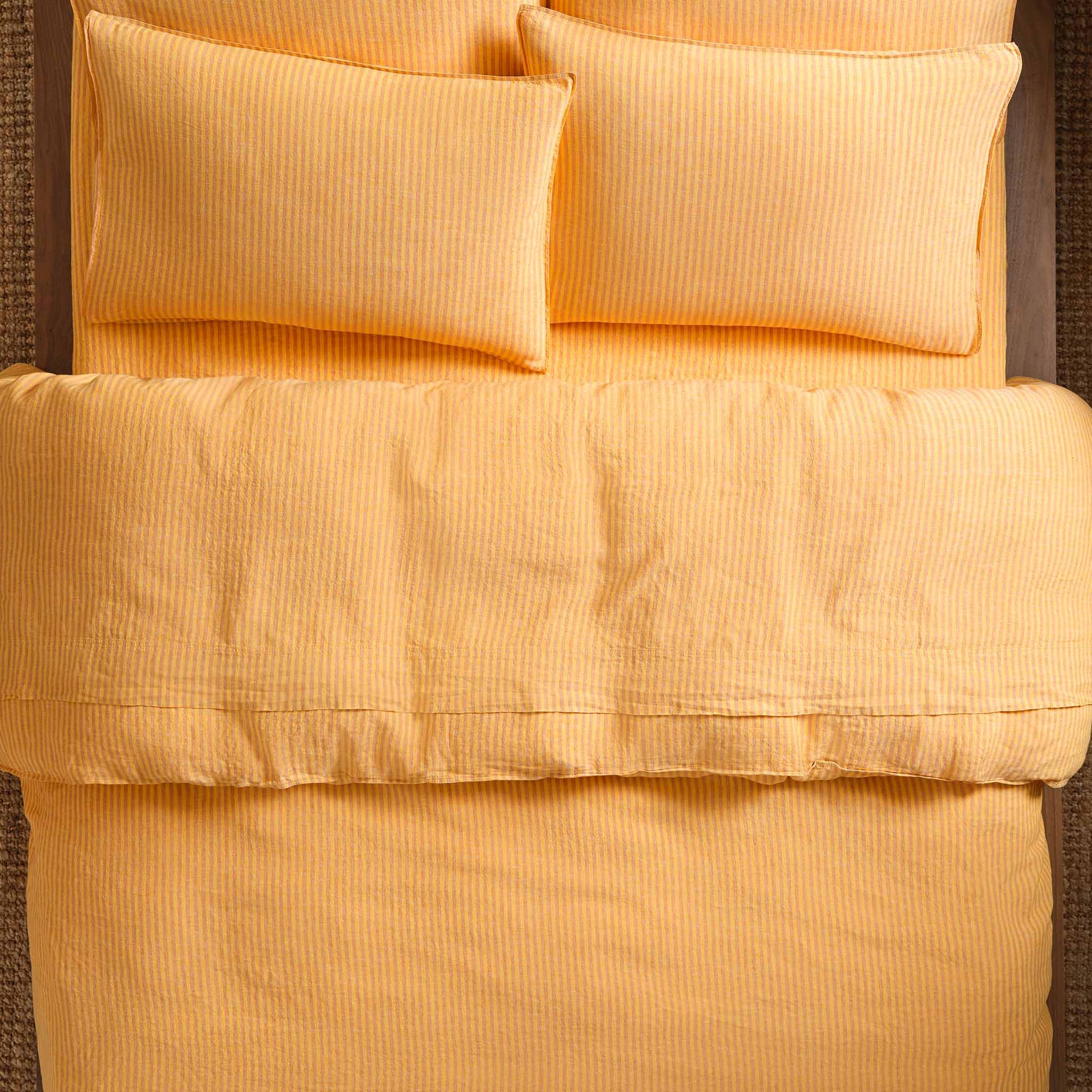 Set of 2 Washed European Linen Core Sheet Set Bundle