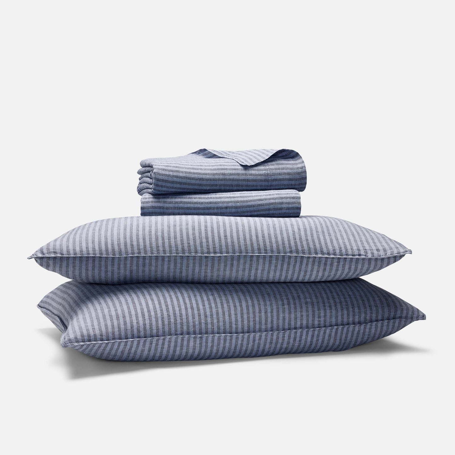 Set of 2 Washed European Linen Core Sheet Set Bundle