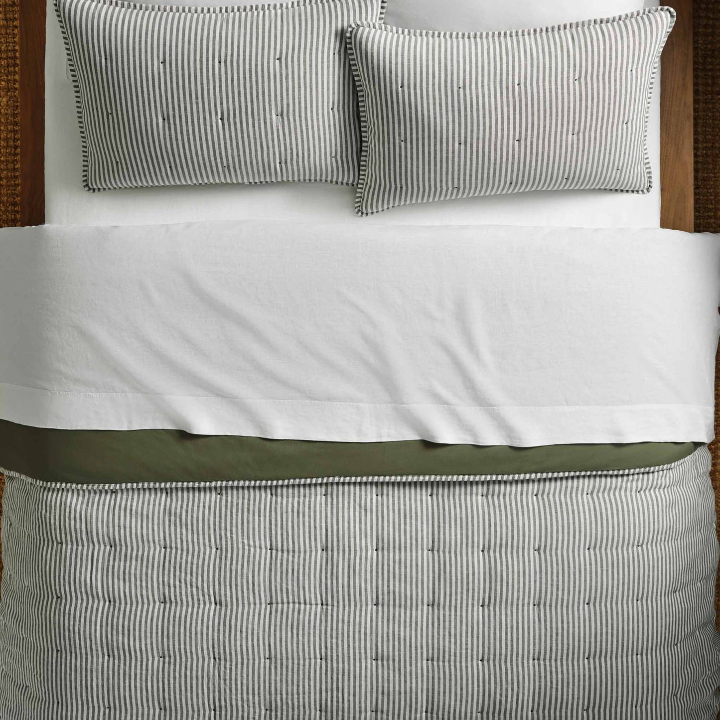 Washed European Linen Quilt Set