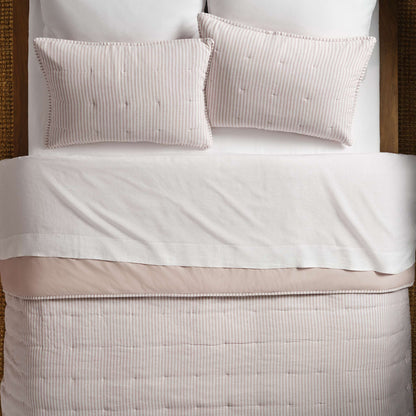 Washed European Linen Quilted Sham Set