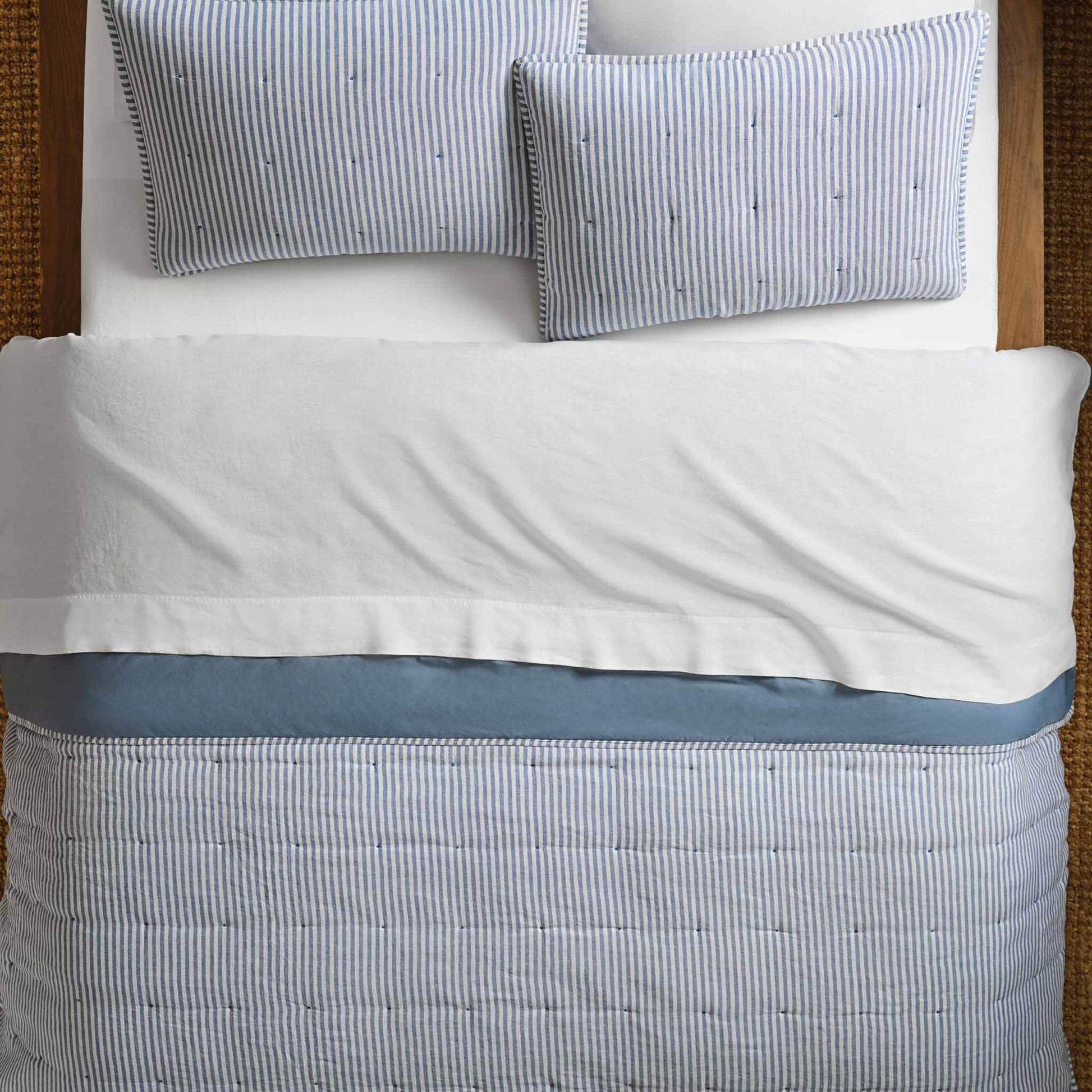 Washed European Linen Quilt Set