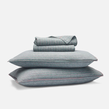 Set of 2 Washed European Linen Core Sheet Set Bundle