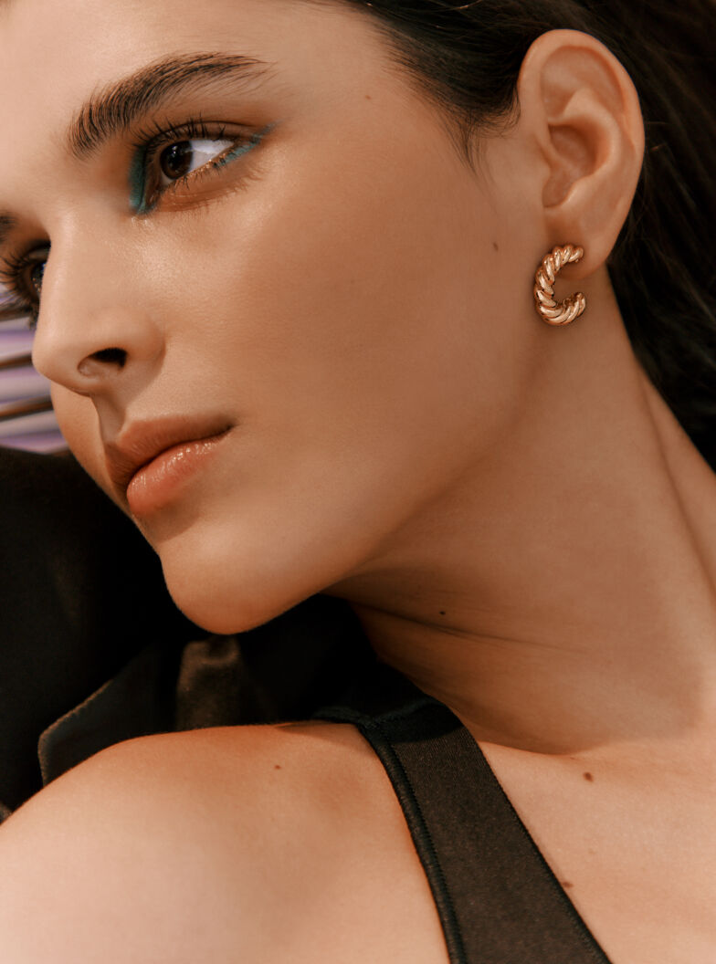 Mini Braided Hoop Earrings