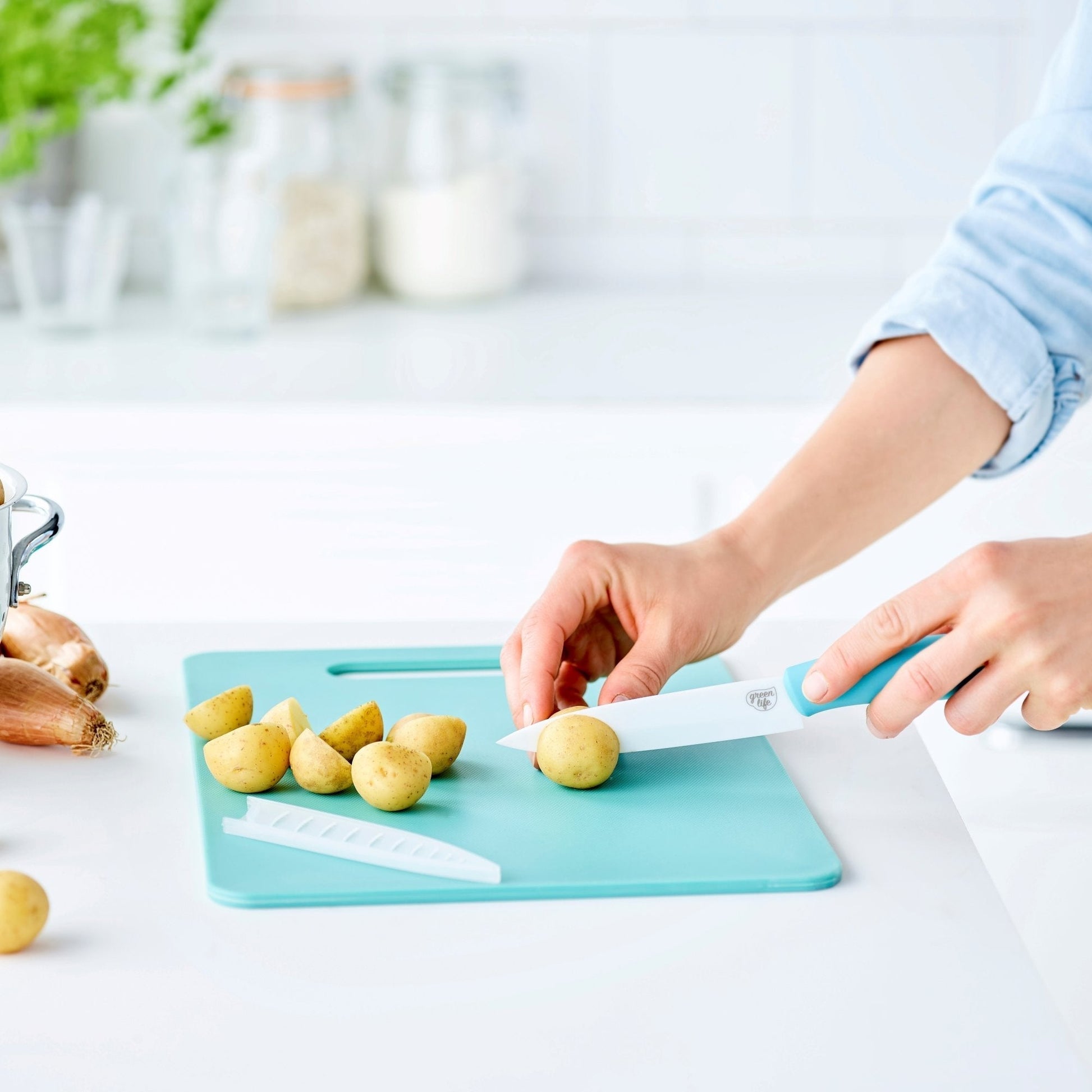 GreenLife Cutting Board Set | Turquoise