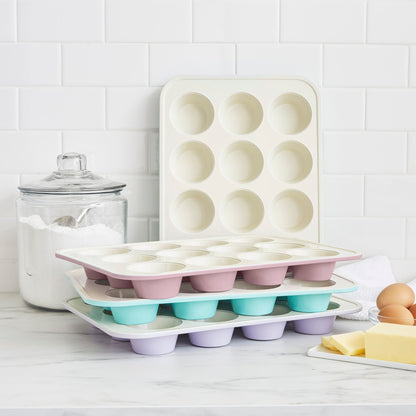 GreenLife Ceramic Nonstick Muffin Pan | Blue Haze