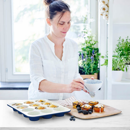 GreenLife Ceramic Nonstick Muffin Pan | Navy