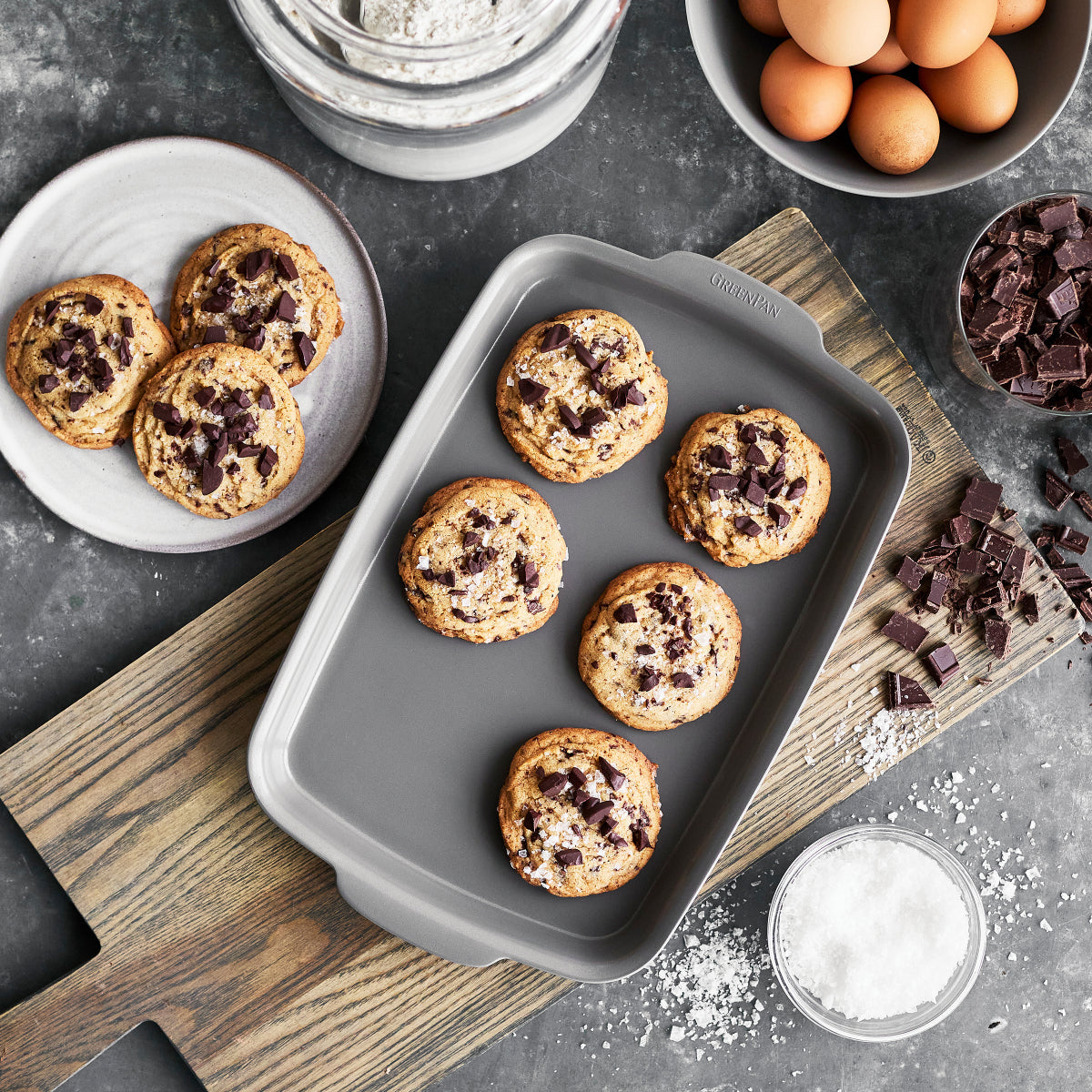 Premiere Ovenware Ceramic Nonstick 6-Piece Set | Gray