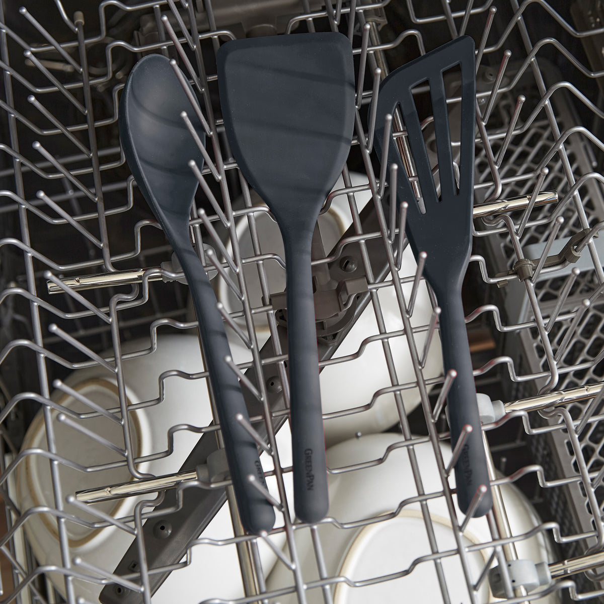 Platinum Silicone Solid Spoon | Gray