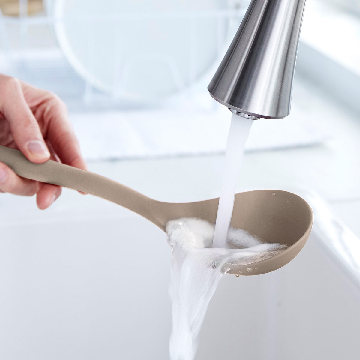 Platinum Silicone Solid Spoon | Taupe