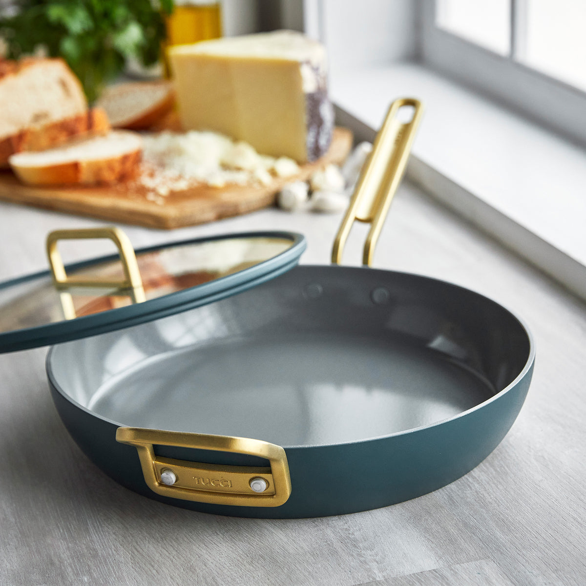 Stanley Tucci™ Ceramic Nonstick 4-Piece Frypan Set | Venetian Teal