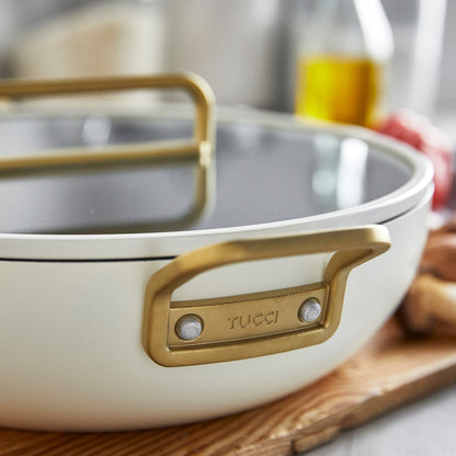 Stanley Tucci™ Ceramic Nonstick 6.5-Quart Essential Stanley Pan | Carrara White