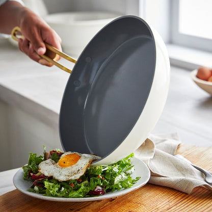 Stanley Tucci™ Ceramic Nonstick 4-Piece Frypan Set | Carrara White