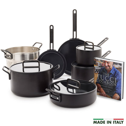 Stanley Tucci™ Ceramic Nonstick 11-Piece Cookware Set | Milano Black
