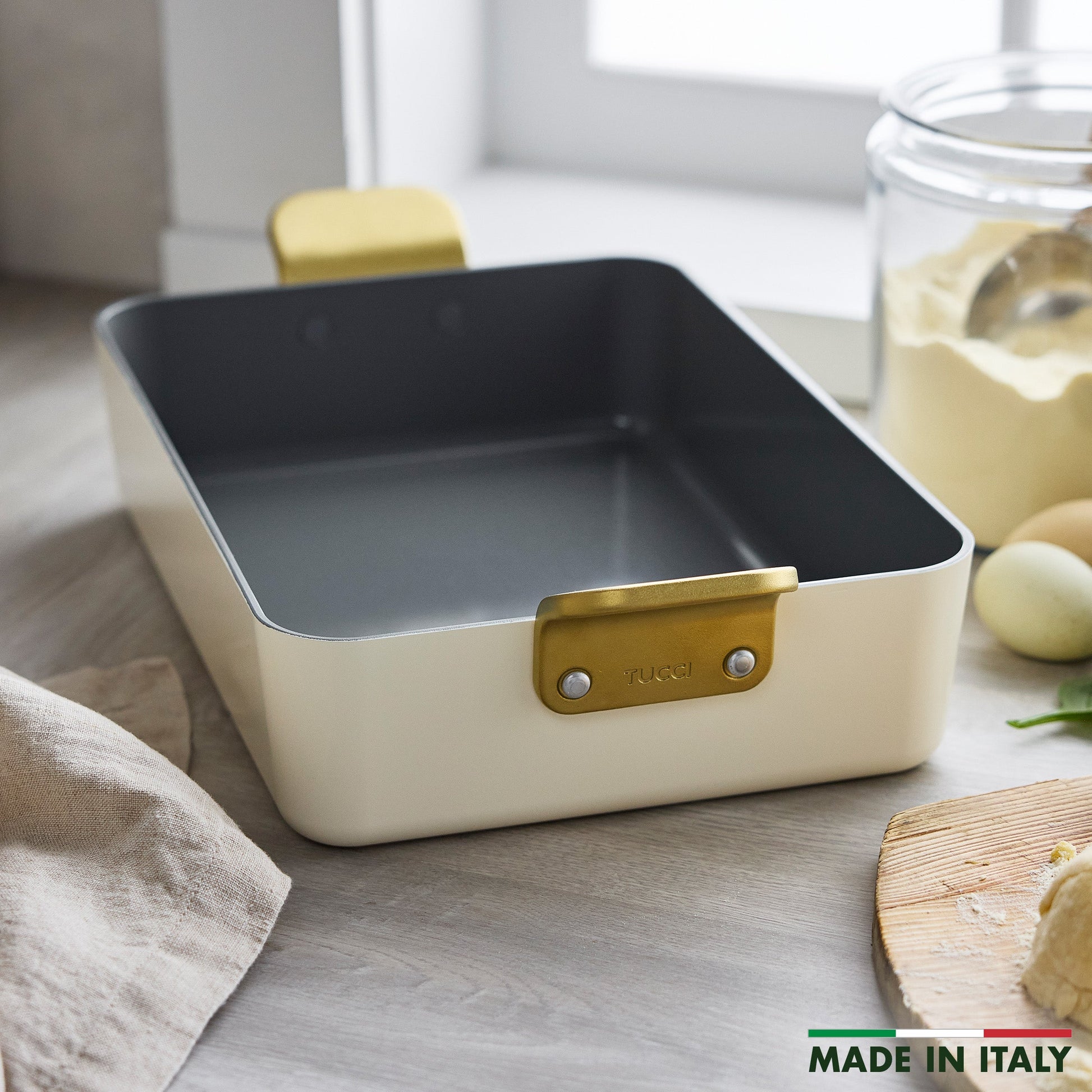 Stanley Tucci™ Ceramic Nonstick Lasagna Pan | Carrara White